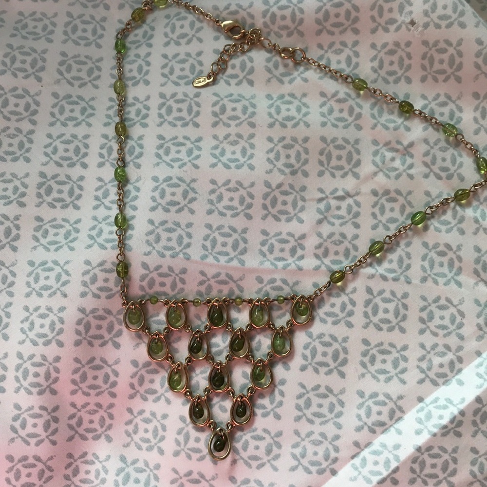 Monet stamped goldtone necklace